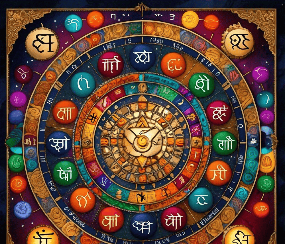 Astrological Chart with Rudraksha